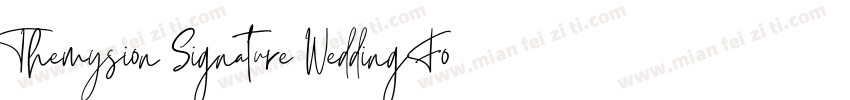 Themysion Signature Wedding Font字体转换